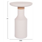 ΒΟΗΘΗΤΙΚΟ ΤΡΑΠΕΖΙ TRED T HM18169 02 FIBER CEMENT ΛΕΥΚΟ-ΦΥΣΙΚΟ RATTAN--Φ40x61Υεκ c499161