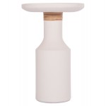 ΒΟΗΘΗΤΙΚΟ ΤΡΑΠΕΖΙ TRED T HM18169 02 FIBER CEMENT ΛΕΥΚΟ-ΦΥΣΙΚΟ RATTAN--Φ40x61Υεκ c499161