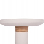 ΒΟΗΘΗΤΙΚΟ ΤΡΑΠΕΖΙ TRED T HM18169 02 FIBER CEMENT ΛΕΥΚΟ-ΦΥΣΙΚΟ RATTAN--Φ40x61Υεκ c499161