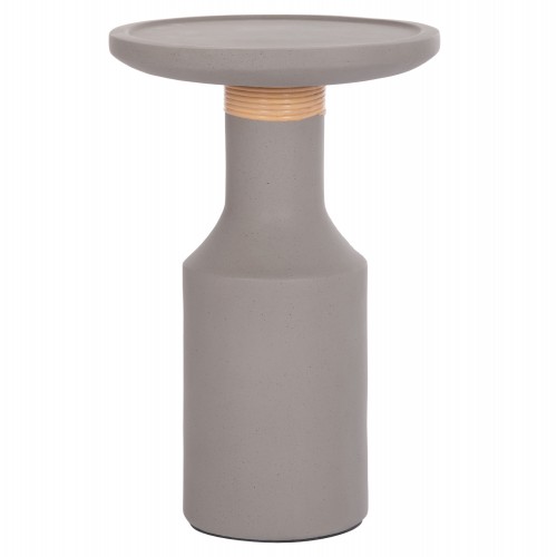 ΒΟΗΘΗΤΙΚΟ ΤΡΑΠΕΖΙ TRED T HM18169 03 FIBER CEMENT ΓΚΡΙ-ΦΥΣΙΚΟ RATTAN--Φ40x61Υεκ c499163