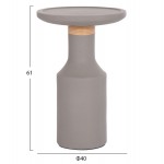 ΒΟΗΘΗΤΙΚΟ ΤΡΑΠΕΖΙ TRED T HM18169 03 FIBER CEMENT ΓΚΡΙ-ΦΥΣΙΚΟ RATTAN--Φ40x61Υεκ c499163