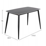 ΤΡΑΠΕΖΙ RAVEN HM9854 02 ΚΕΡΑΜΙΚΟ TOP ΜΑΥΡΟ ΜΑΡΜΑΡΟ-ΜΑΥΡΟ ΜΕΤΑΛΛΟ 117 5x67 5x76Υεκ c499610