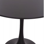 ΤΡΑΠΕΖΙ ΣΤΡΟΓΓΥΛΟ BROLIN HM18141 02 MDF TOP-ΒΑΣΗ ΜΕΤΑΛΛΙΚΗ--ΜΑΥΡΟ Φ90x73Υεκ c499611