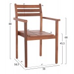 ΠΟΛΥΘΡΟΝΑ KEMPO HM6358 ΞΥΛΟ TEAK ΣΕ ΦΥΣΙΚΟ--58x58 5x88Υεκ c499613