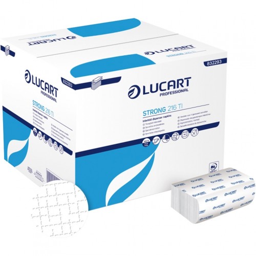 ΠΑΚΕΤΟ 150 Χαρτοπετσέτες Interfolded 2Φ 24x16 4 Pure Pulp Λευκές LUCART Ιταλίας - Σετ 4 c499619