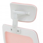 Καρέκλα γραφείου Peja pakoworld mesh ύφασμα ροζ-σκελετός λευκό 58x60x107-117εκ c499772