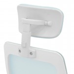 Καρέκλα γραφείου Peja pakoworld mesh ύφασμα σιελ-σκελετός λευκό 58x60x107-117εκ c499773