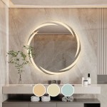 LED-1 Καθρέπτης Τοίχου - Φωτιζόμενος - Αφής με 3 επιλογές εναλλαγής χρωμάτων c499784