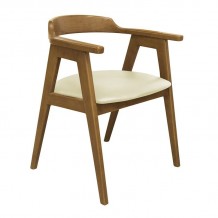 SELVA Πολυθρόνα Τραπεζαρίας Απόχρωση Φυσικό Pu Εκρού SET 2τμχ c499800