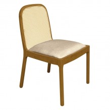 HENLEY Καρέκλα Τραπεζαρίας Απόχρωση Φυσικό Ύφασμα Sand Beige SET 2τμχ c499811