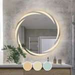 LED-1 Καθρέπτης Τοίχου - Φωτιζόμενος - Αφής με 3 επιλογές εναλλαγής χρωμάτων c499812