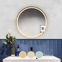 LED-2 Καθρέπτης Τοίχου - Φωτιζόμενος - Αφής με 3 επιλογές εναλλαγής χρωμάτων c499813