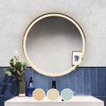 LED-2 Καθρέπτης Τοίχου - Φωτιζόμενος - Αφής με 3 επιλογές εναλλαγής χρωμάτων c499814