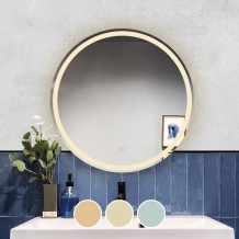 LED-2 Καθρέπτης Τοίχου - Φωτιζόμενος - Αφής με 3 επιλογές εναλλαγής χρωμάτων c499814