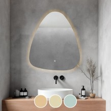 LED-4 Καθρέπτης Τοίχου - Φωτιζόμενος - Αφής με 3 επιλογές εναλλαγής χρωμάτων c499816