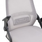 Καρέκλα γραφείου Reji pakoworld mesh ύφασμα γκρι-μπεζ με μαύρο σκελετό 58x60x89-99εκ c499824