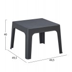 ΤΡΑΠΕΖΑΚΙ ΤΕΤΡΑΓΩΝΟ SLEEK HM6371 10 ΠΟΛΥΠΡΟΠΥΛΕΝΙΟ ΣΕ ΣΚΟΥΡΟ ΓΚΡΙ 49 5x49 5x40Υεκ c499835