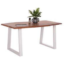 ΤΡΑΠΕΖΙ ΤΡΑΠΕΖΑΡΙΑΣ MONTANA HM8336 12 ΞΥΛΟ ΑΚΑΚΙΑΣ 4εκ ΠΑΧΟΣ-ΛΕΥΚΑ ΠΟΔΙΑ 160X90X77Υεκ c499874