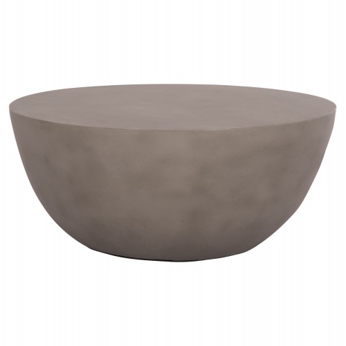 ΤΡΑΠΕΖΙ ΣΑΛΟΝΙΟΥ ΣΤΡΟΓΓΥΛΟ ALLAN HM18162 03 FIBER CEMENT ΣΕ ΓΚΡΙ--Φ92x49Υεκ c499875