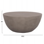 ΤΡΑΠΕΖΙ ΣΑΛΟΝΙΟΥ ΣΤΡΟΓΓΥΛΟ ALLAN HM18162 03 FIBER CEMENT ΣΕ ΓΚΡΙ--Φ92x49Υεκ c499875