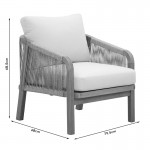 Σαλόνι κήπου Malibu pakoworld μασίφ ξύλο ακακίας-ύφασμα μπεζ c499881