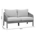 Σαλόνι κήπου Malibu pakoworld μασίφ ξύλο ακακίας-ύφασμα μπεζ c499881