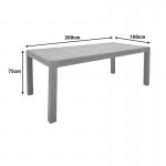 Τραπέζι Vocaly pakoworld teak ξύλο σε φυσική απόχρωση 200x100x75εκ c499882