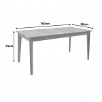 Τραπέζι Ory pakoworld teak ξύλο σε φυσική απόχρωση 160x80x75εκ c499883