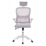 ΚΑΡΕΚΛΑ ΓΡΑΦΕΙΟΥ BASTON HM18236 03 ΓΚΡΙ MESH ΛΕΥΚΟΣ PP ΣΚΕΛΕΤΟΣ 64x60x127Υεκ c499886