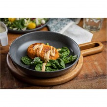 Ξύλινο πλατό σερβιρίσματος με χερούλι 9 5cm φ25 5x2cm TableCraft c499890