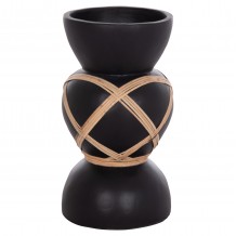 ΔΙΑΚΟΣΜΗΤΙΚΟ ΒΑΖΟ ΔΑΠΕΔΟΥ MAYNARD HM4672 01S FIBER CEMENT ΜΑΥΡΟ-RATTAN Φ27 5x50Υ c499921