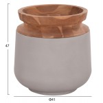ΔΙΑΚΟΣΜΗΤΙΚΟ ΒΑΖΟ ΔΑΠΕΔΟΥ LINTER HM4662 03L FIBER CEMENT ΓΚΡΙ--ΞΥΛΟ ΤΕΑΚ Φ41x47Υ c499922
