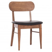 KΑΡΕΚΛΑ ΤΡΑΠΕΖΑΡΙΑΣ SEKOR HM9945 03 ΚΑΡΥΔΙ RUBBERWOOD-ΜΑΥΡΟ PU 51x48x79Υεκ c499952