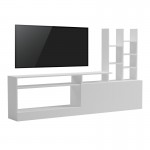 Σύνθετο σαλονιού Seruno pakoworld σε λευκή απόχρωση 170x25x100εκ c499975