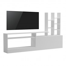 Σύνθετο σαλονιού Seruno pakoworld σε λευκή απόχρωση 170x25x100εκ c499975