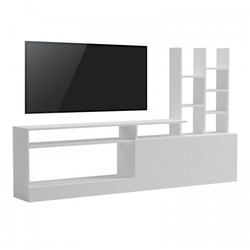 Σύνθετο σαλονιού Seruno pakoworld σε λευκή απόχρωση 170x25x100εκ c499975