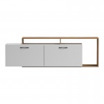 Έπιπλο τηλεόρασης Tobler pakoworld σε oak- λευκή απόχρωση 170x40x53εκ c499977