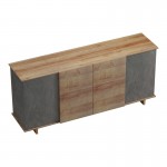 Μπουφές Zafore pakoworld σε oak - καφέ antique απόχρωση 180x45x80εκ c499978