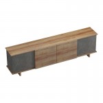 Έπιπλο τηλεόρασης Zafore pakoworld σε oak-καφέ antique απόχρωση 180x33x50εκ c499982