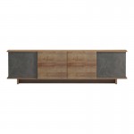 Έπιπλο τηλεόρασης Zafore pakoworld σε oak-καφέ antique απόχρωση 180x33x50εκ c499982