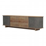 Έπιπλο τηλεόρασης Zafore pakoworld σε oak-καφέ antique απόχρωση 180x33x50εκ c499982