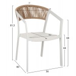 ΣΕΤ ΤΡΑΠΕΖΑΡΙΑΣ ΕΞ ΧΩΡΟΥ 5ΤΜΧ KRUM HM21162 ΛΕΥΚΟ ΑΛΟΥΜΙΝΙΟ-P E RATTAN-TEXTILENE c500015