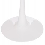 ΤΡΑΠΕΖΙ ΣΤΡΟΓΓΥΛΟ BROLIN HM18141 01 MDF TOP-ΒΑΣΗ ΜΕΤΑΛΛΙΚΗ--ΛΕΥΚΟ Φ90x73Υεκ c500030