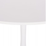 ΤΡΑΠΕΖΙ ΣΤΡΟΓΓΥΛΟ BROLIN HM18141 01 MDF TOP-ΒΑΣΗ ΜΕΤΑΛΛΙΚΗ--ΛΕΥΚΟ Φ90x73Υεκ c500030