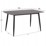 ΤΡΑΠΕΖΙ RAVEN HM18149 02 ΚΕΡΑΜΙΚΟ TOP ΑΝΘΡΑΚΙ ΜΑΡΜΑΡΟ-ΜΑΥΡΟ ΜΕΤΑΛΛΟ 140x80x74Υεκ c500032