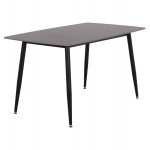 ΤΡΑΠΕΖΙ RAVEN HM18149 02 ΚΕΡΑΜΙΚΟ TOP ΑΝΘΡΑΚΙ ΜΑΡΜΑΡΟ-ΜΑΥΡΟ ΜΕΤΑΛΛΟ 140x80x74Υεκ c500032