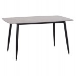 ΤΡΑΠΕΖΙ RAVEN HM18149 13 ΚΕΡΑΜΙΚΟ TOP ΓΚΡΙ ΜΑΡΜΑΡΟ-ΜΑΥΡΟ ΜΕΤΑΛΛΟ 140x80x74Υεκ c500068