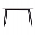 ΤΡΑΠΕΖΙ RAVEN HM18149 13 ΚΕΡΑΜΙΚΟ TOP ΓΚΡΙ ΜΑΡΜΑΡΟ-ΜΑΥΡΟ ΜΕΤΑΛΛΟ 140x80x74Υεκ c500068