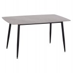 ΤΡΑΠΕΖΙ RAVEN HM18149 13 ΚΕΡΑΜΙΚΟ TOP ΓΚΡΙ ΜΑΡΜΑΡΟ-ΜΑΥΡΟ ΜΕΤΑΛΛΟ 140x80x74Υεκ c500068