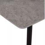 ΤΡΑΠΕΖΙ RAVEN HM18149 13 ΚΕΡΑΜΙΚΟ TOP ΓΚΡΙ ΜΑΡΜΑΡΟ-ΜΑΥΡΟ ΜΕΤΑΛΛΟ 140x80x74Υεκ c500068